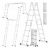 4x4 scharnierende aluminium ladder met platform